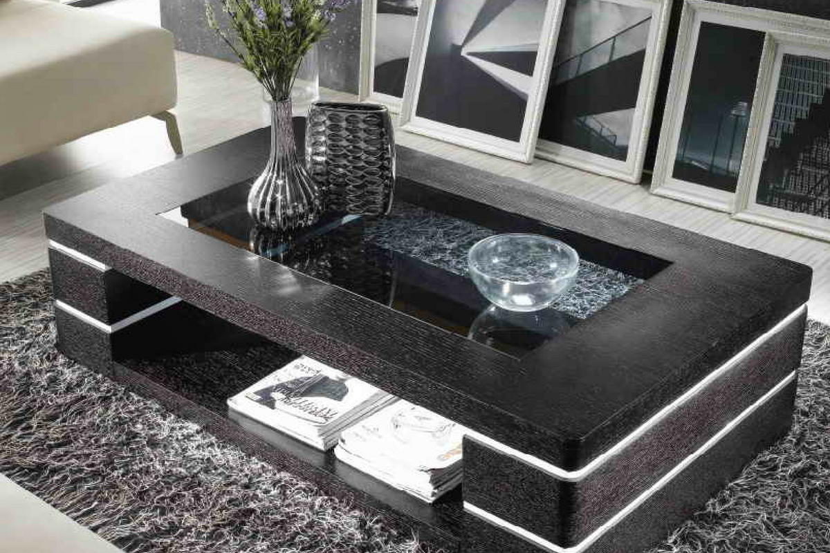 Buy black centre table with glass top for living room in Lagos Nigeria