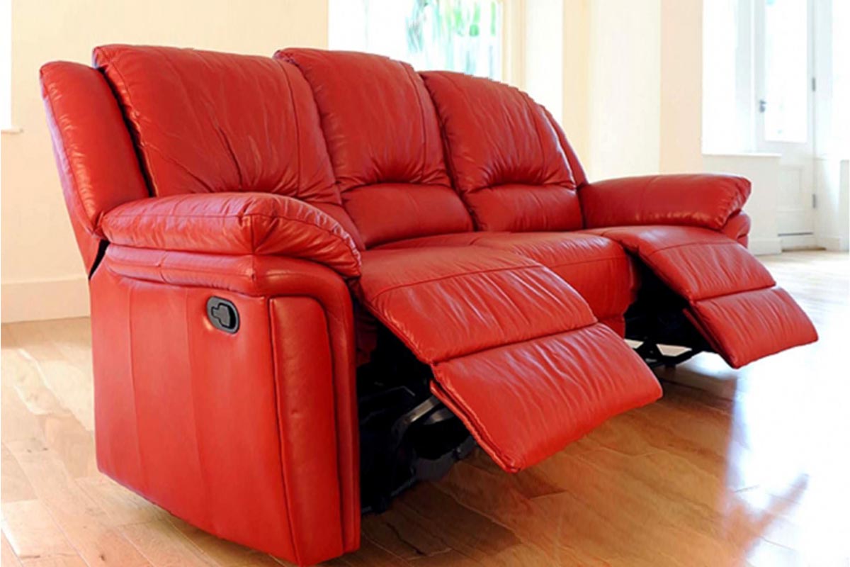 red leather recliner sofa sale