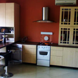 Buy cream kitchen cabinet with glass doors in Lagos Nigeria
